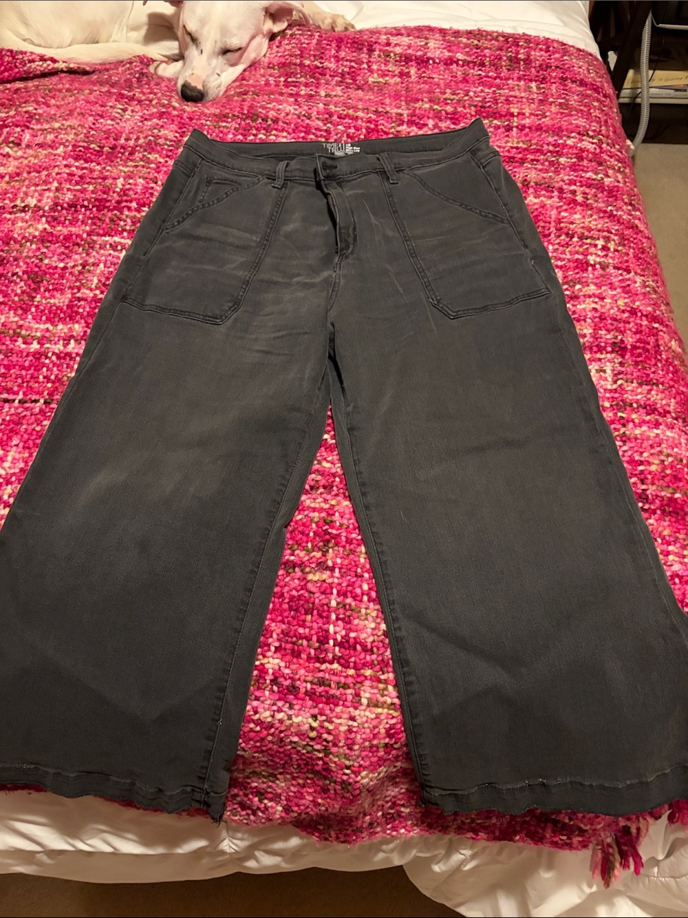 Time and Tru Wide-Leg Flare Jeans in washed black